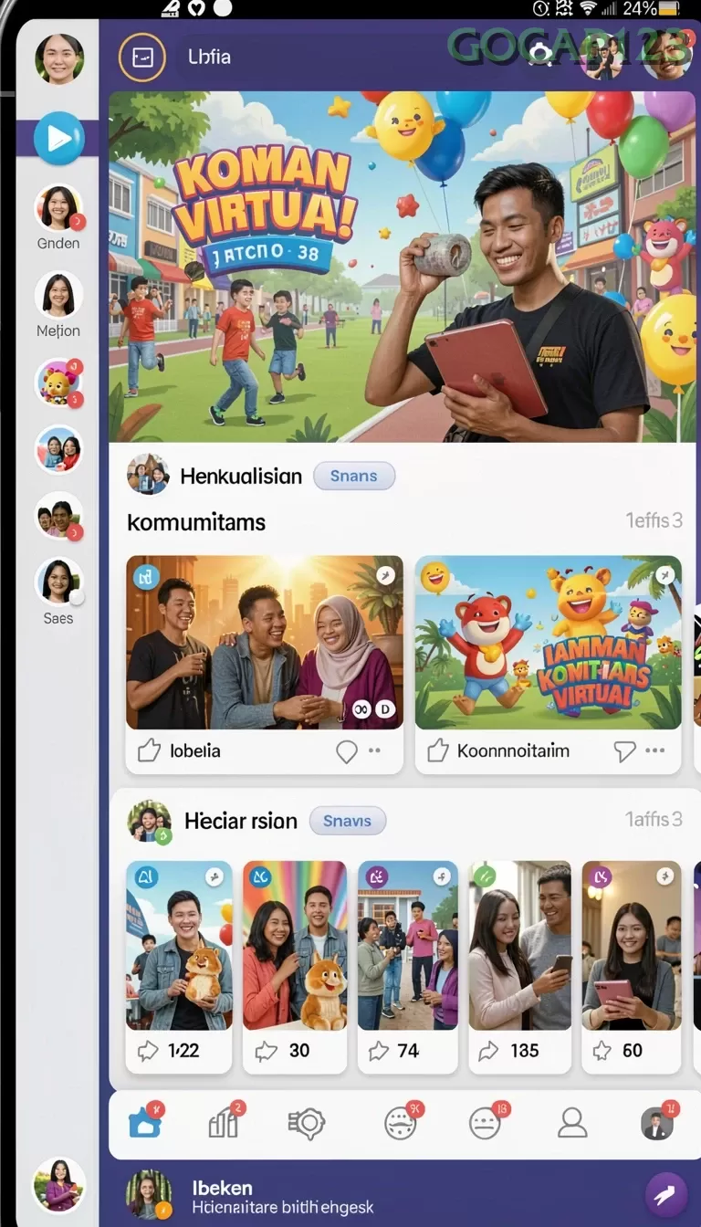 Cuplikan layar YY123 — halaman utama