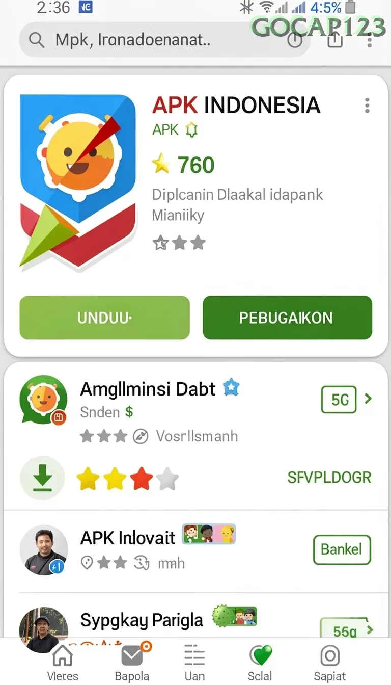 Cuplikan layar REKOR777 — menu navigasi